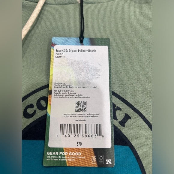 Cotopaxi Men's M Medium Sunny Side Pullover Hoodie Grey SilverSweatshirt NWT - Picture 6 of 14